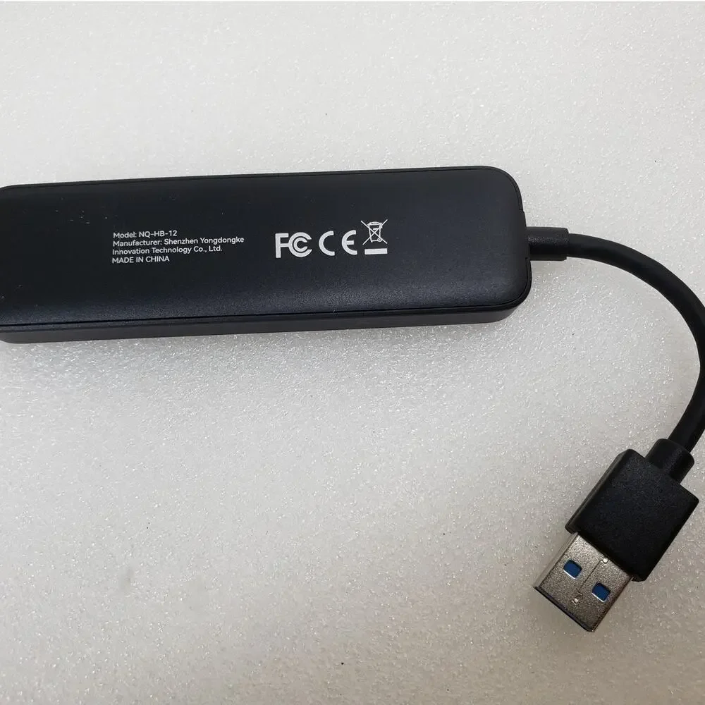 NewQ USB 3.0 Hub 4-Port USB Extension Adapter - Black Portable Data Hub